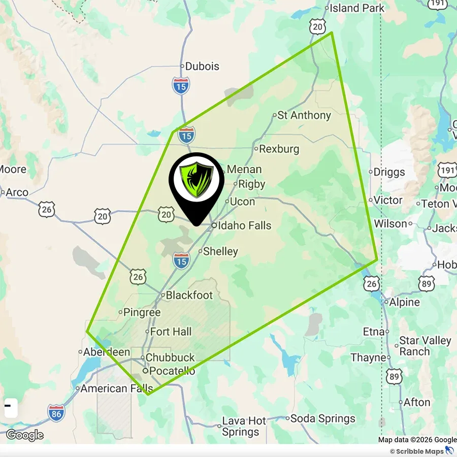 Pest Control Service Service Area Map Idaho Falls