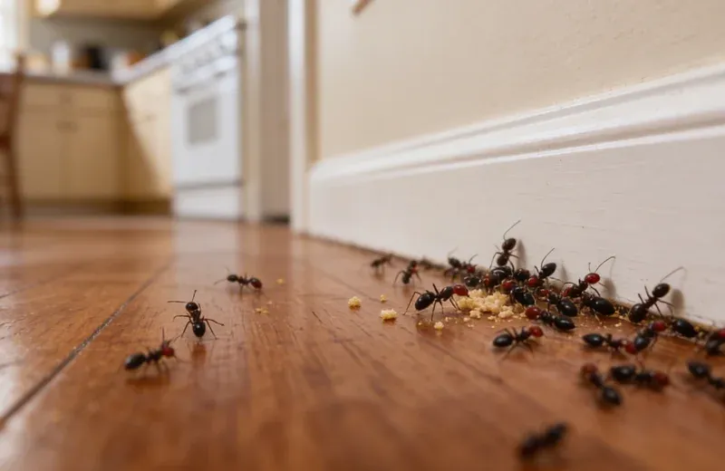 ants on kitchen floor